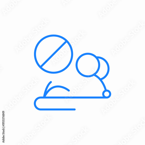 mouse no entry sign icon sign vector
