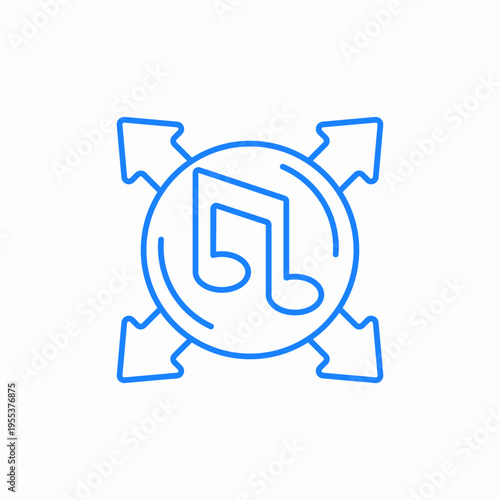 music being shared icon sign vector