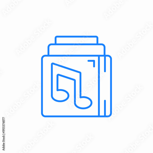 music library icon sign vector