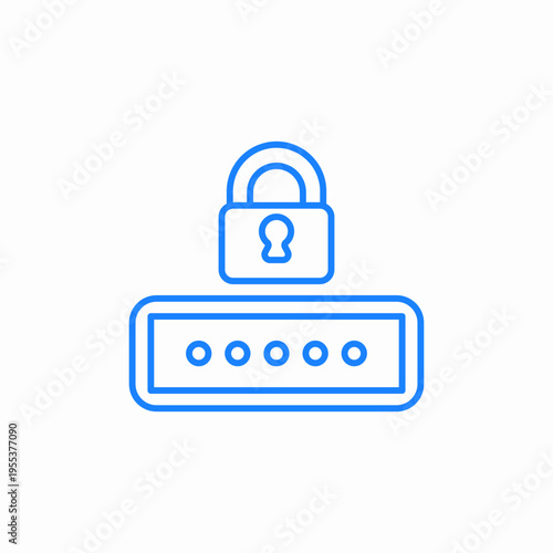 password input locked padlock icon sign vector
