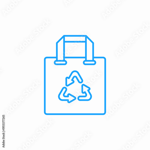 recycled bag icon sign vector
