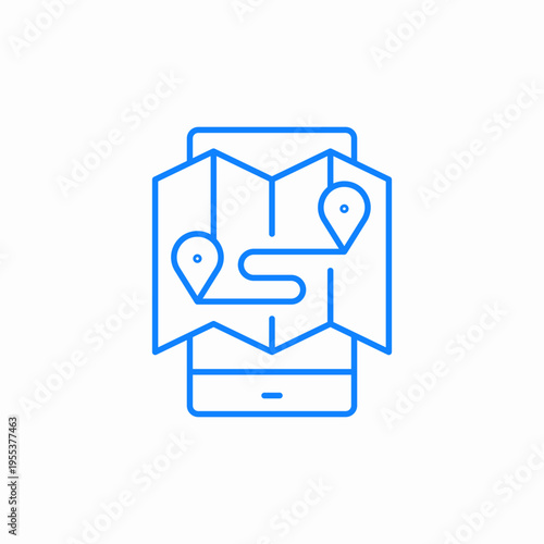 route navigation icon sign vector