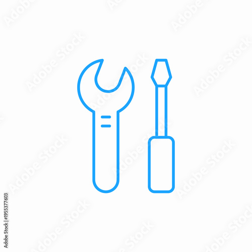 setting repair icon sign vector