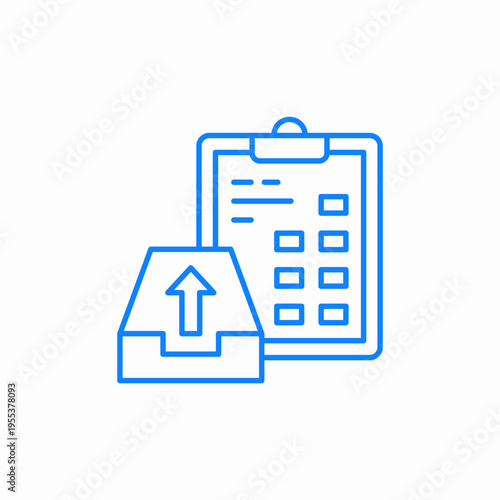task upload icon sign vector