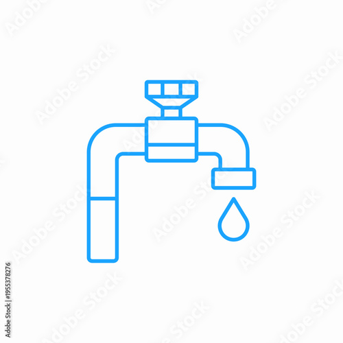 water tap drop icon sign vector