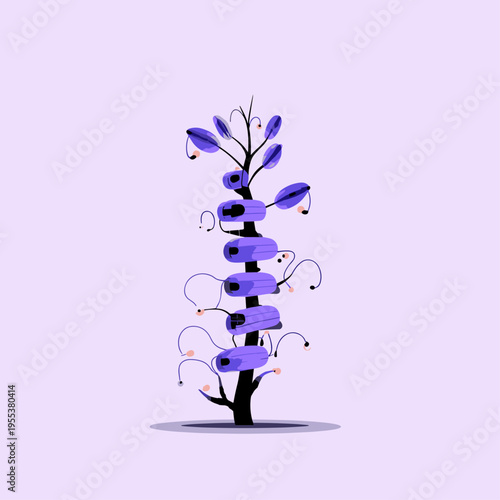 Spiral Alien Vine Stem Botanical Specimen