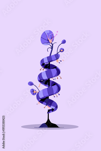 Spiral Alien Vine Stem Botanical Specimen