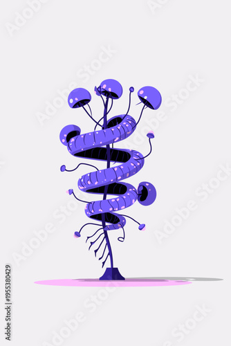 Spiral Alien Vine Stem Botanical Specimen