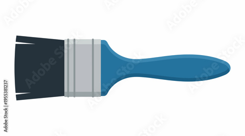 An artistic depiction of a paintbrush emphasizing its structure, ideal for conveying creativity and inspiration in artistic endeavors for both amateur and professional artists.