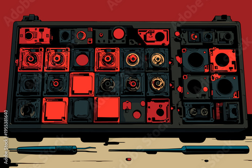 Exploded View of Custom Mechanical Switch Parts