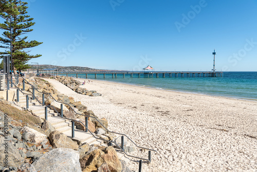 Wallpaper Mural Brighton Jetty with a telecoms tower at the end, Brighton near Adelaide, South Australia, Australia Torontodigital.ca