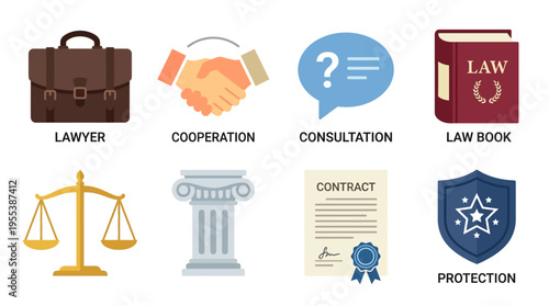 A lawyer provides legal consultation and cooperation with a client in an office with a law book contract and protection.
