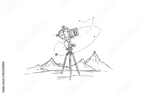 Portable Star Tracker Camera Setup Illustration
