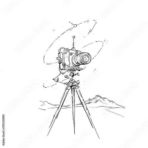 Portable Star Tracker Camera Setup Illustration
