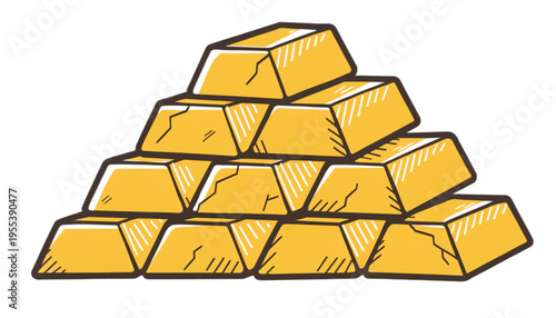 gold bars vector