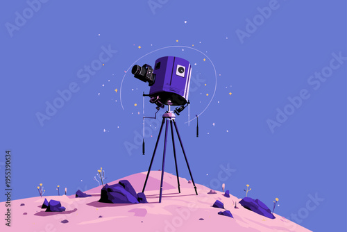 Star Tracker Rig Under Night Sky