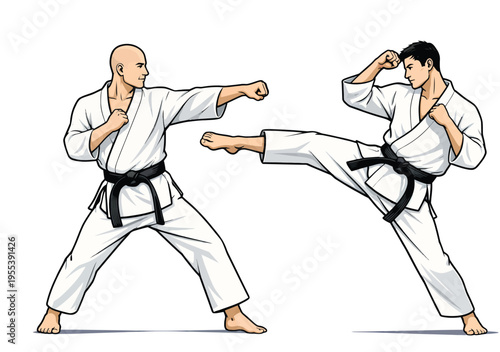 074-47-Man executing a powerful side kick, demonstrating discipline and precision in martial arts training