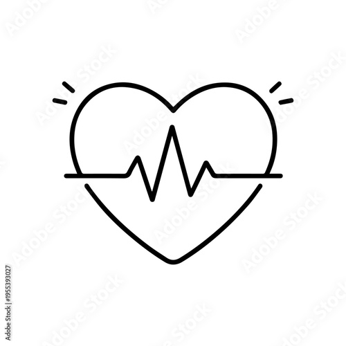 cardio line icon, outline vector image
Vector line icon on a white background
Health, anatomy