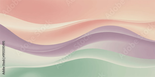 An abstract colorful wave background design featuring a vibrant rainbow flow of curved lines and light patterns in a modern vector illustration style for a decorative banner template or wallpaper