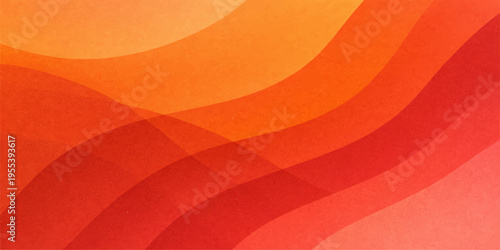 An abstract red and yellow background features colorful stripes and curved lines in a vibrant vector illustration, creating a light wave pattern for a modern gradient wallpaper design