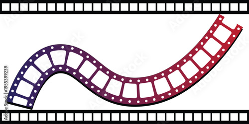 Wavy Film Strip with Gradient Colors