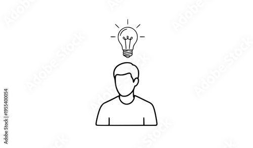 Idea brainstorm creativity concept outline vector illustration