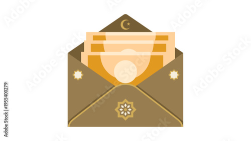 Money Gift Inside Greeting Envelope