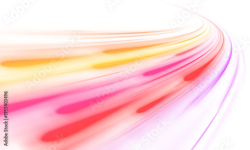 Expressway and vehicle headlights effect vivid speed motion and glowing light trails, cyberpunk-inspired data acceleration background with bright waves and vortex for PNG graphic design.	