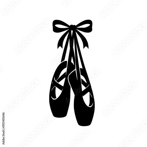 Black Ballet Shoes with Ribbon