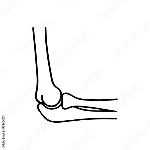 anatomical elbow joint line icon, outline vector image
Vector line icon on a white background
Health, anatomy