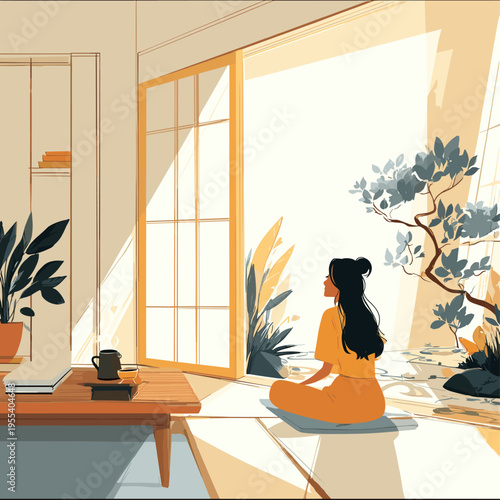 Morning Tea by Shoji Screen Divider