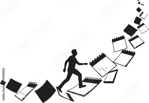 Time Management Calendar Deadline Schedule Productivity Concept Illustration Vector Design.