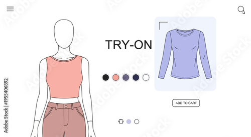 Virtual Try-On App: Choosing Apparel Online, Digital Fashion Shopping Experience