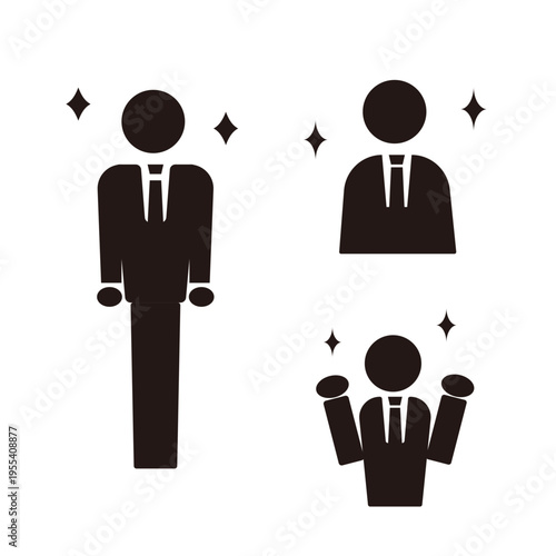 ビジネスマン　新入社員　アイコンセット