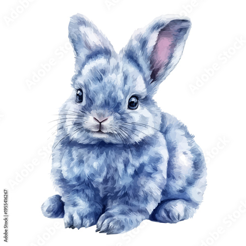 Chinchilla, vibrant watercolor vector, isolated on a white background, high quality and detailed design.