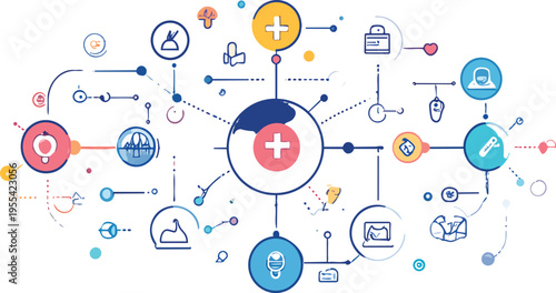 Medical Ethics Flowchart — Consent, Risk, Benefit & Alternatives (Line-Art)