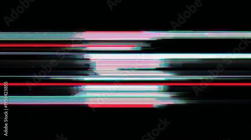 Digital TV screen VHS noise glitch data background futuristic damage distortion signal static interference black backdrop tech effect transition cyber abstract display design element