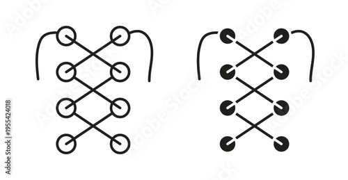 Shoe lace icon. web vector design