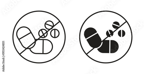 Stop using illegal drugs signs. web vector design