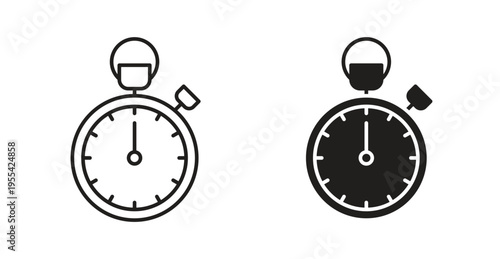 Stop watch icon. web vector design