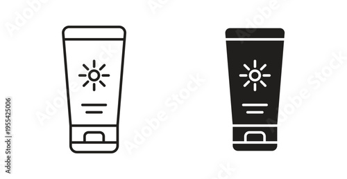 Suntan cream icon. web vector design