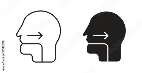 Swallowing reflex icon. web vector design