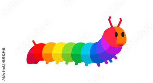 Colorful Caterpillar Toy Illustration.