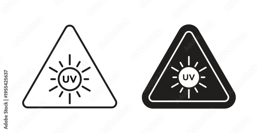Obraz premium UV light do not look signs. web vector design