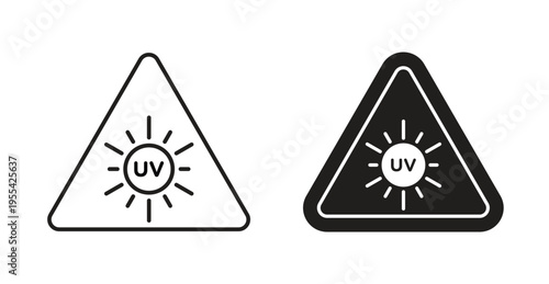 UV light do not look signs. web vector design