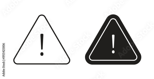 Warning sign with exclamation point. web vector design