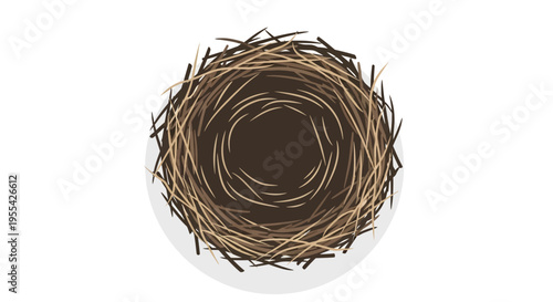Birds Nest Twigs Structure.