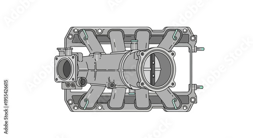 Engine Component Technical Drawing.