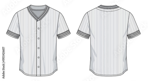 Baseball Jersey Front Back.
