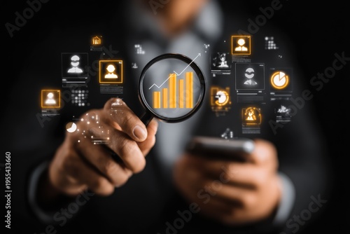 Analyzing Business Growth with Technology and Data Insights.